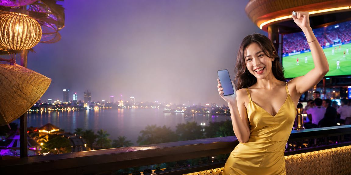 Người dùng Hà Nội đội nón lá nhận khuyến mãi casino trên điện thoại di động